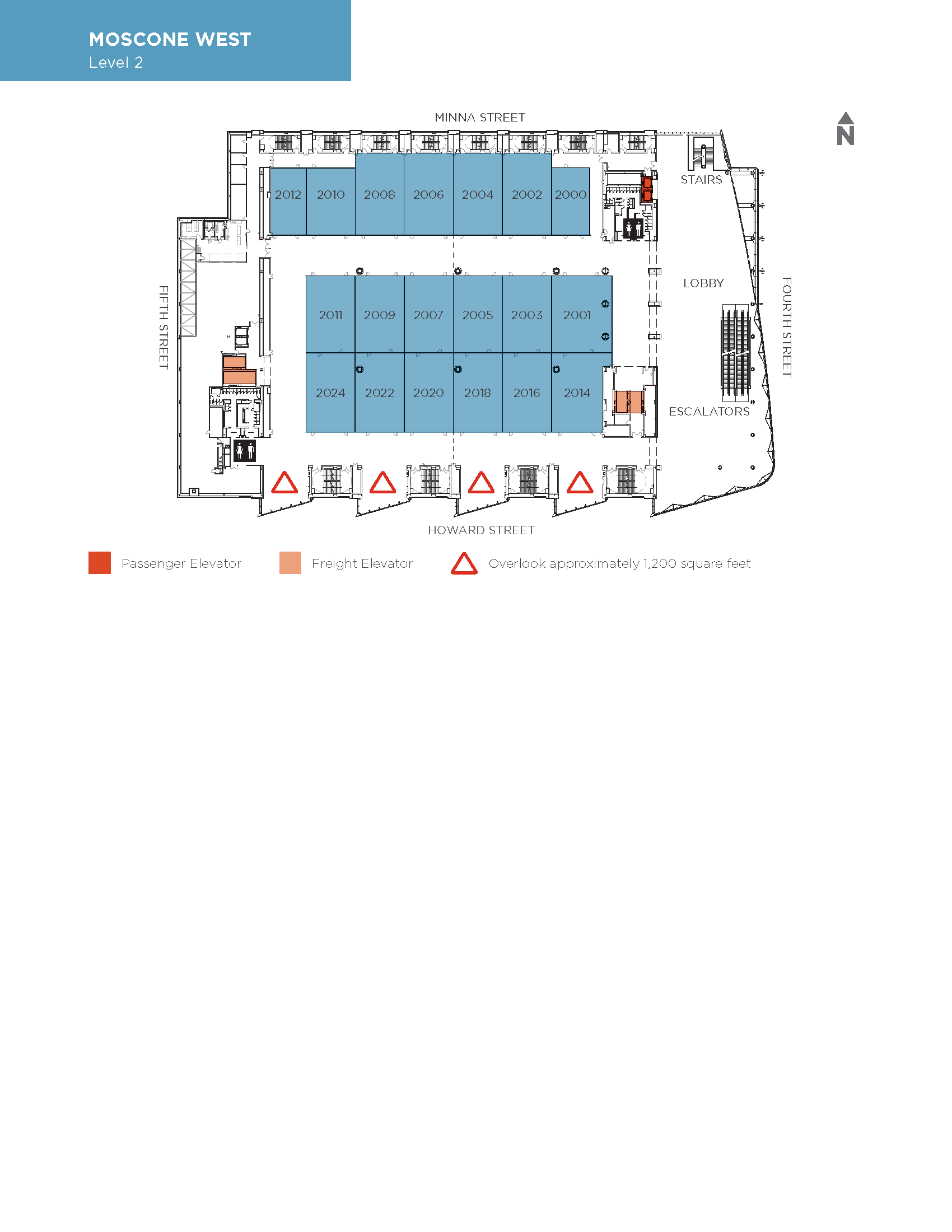 Moscone West Level 2 Floorplan